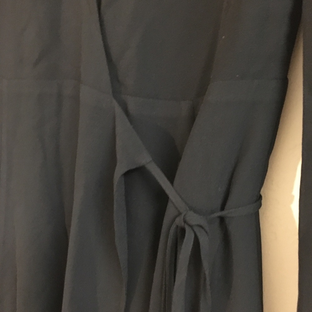 Reformation Mini Wrap Dress Size SP Black Party Cocktail Wedding Evening - Picture 7 of 15